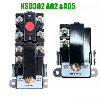 KSD302 Thermostat for Furnaces (250V 40A, Auto Reset, 82C 66C 49C)
