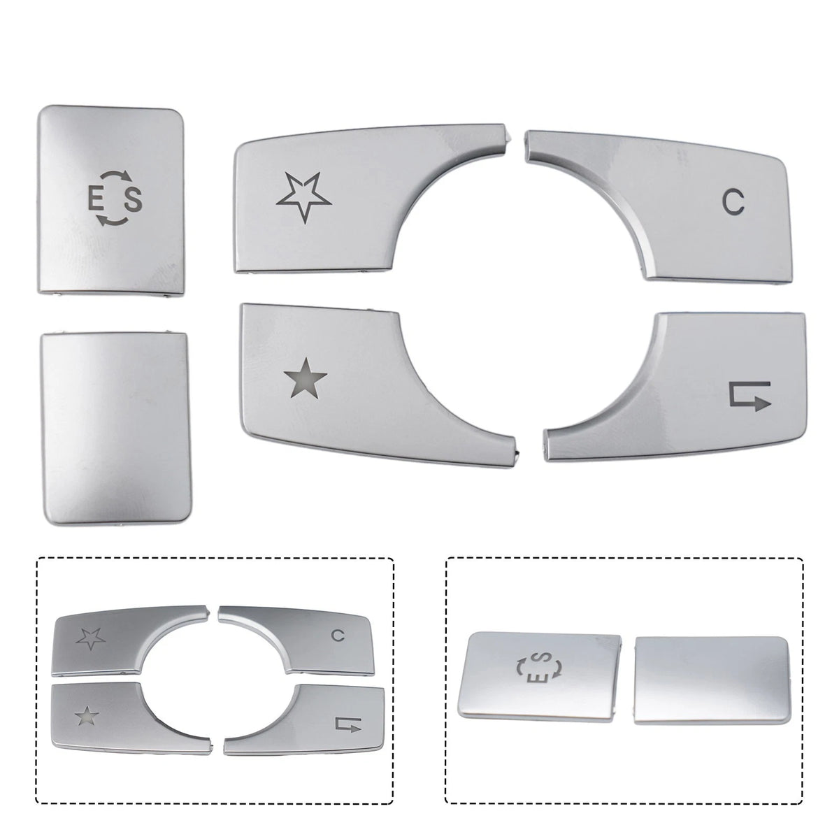 Center Console Button Covers for Mercedes E Class W212 (2010–2015)