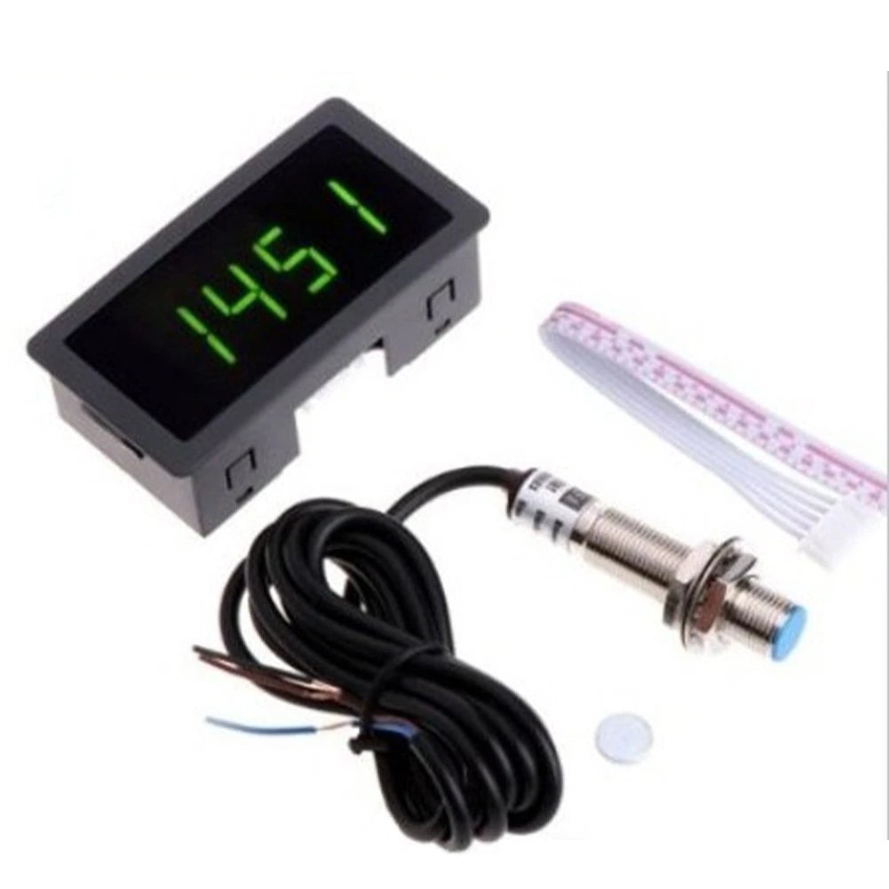 LED RPM Speed Meter + Sensor for Motor Monitoring (Compact, Efficient)