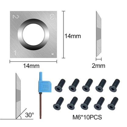 10pcs 14mm Square Carbide Inserts for Lathe Turning Tool