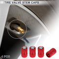 Tire Valve Stem Caps Dust Covers Replacement for Bicycle Motorcycle (4Pcs)