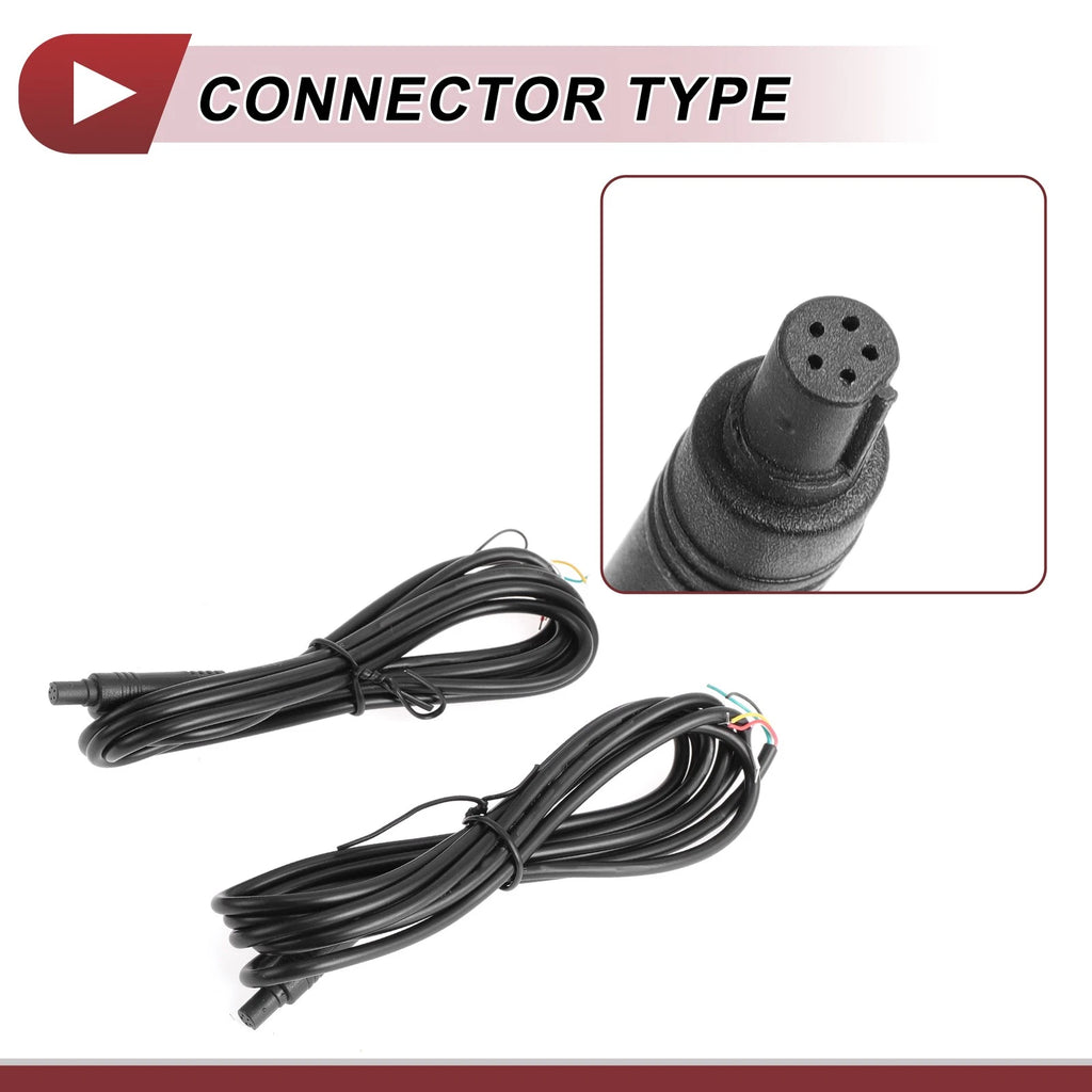 Set of 2 Reverse Rear View Parking Camera Video Cables 5.91ft 5Pin