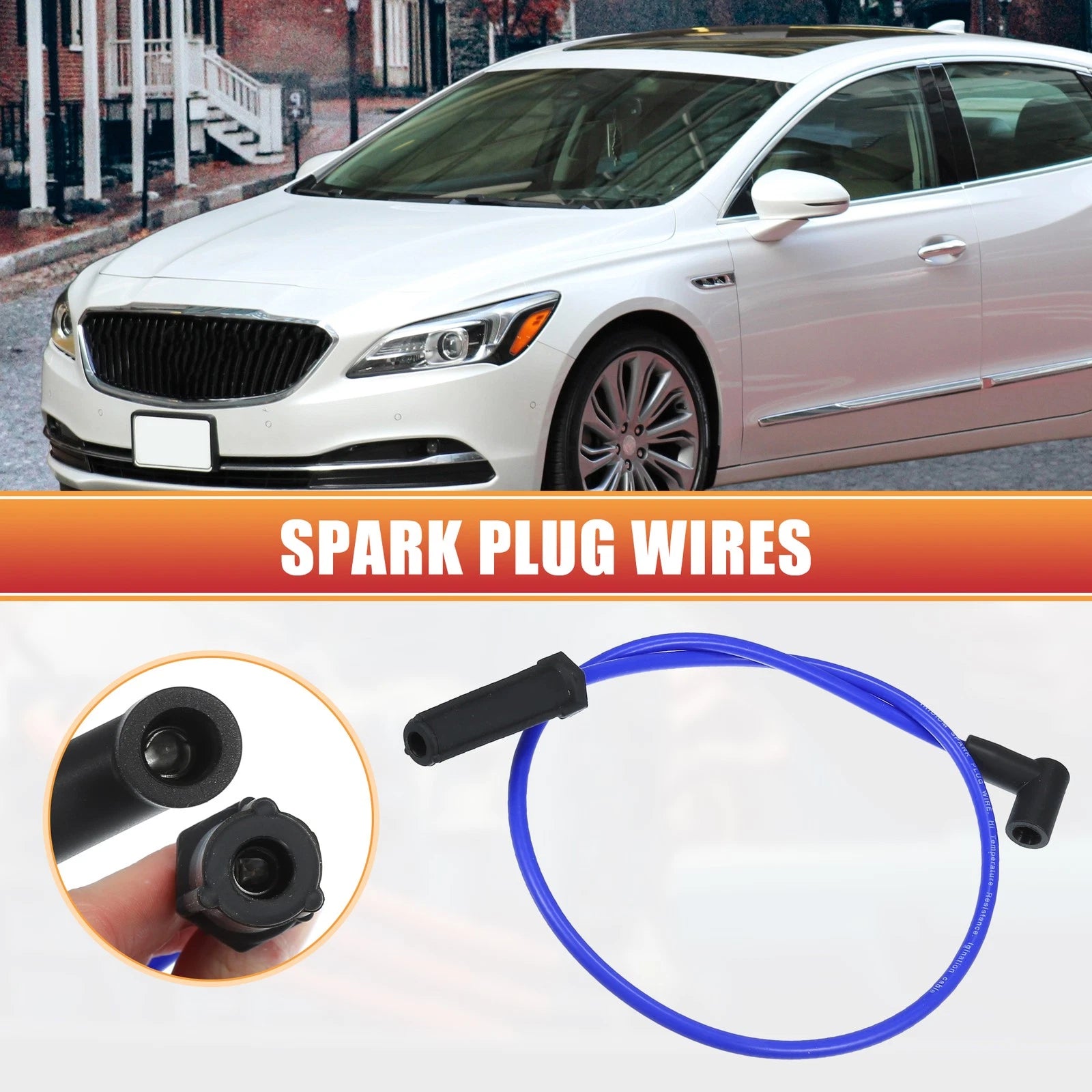 6 Pcs Spark Plug Wire Ignition Coil Cable Replacement for Chevrolet Impala (2001–2016)