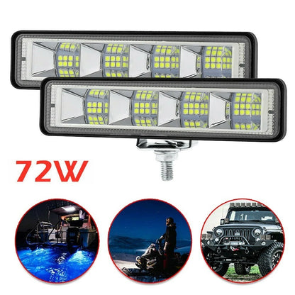 72W LED Work Light Bar for Off-Road Vehicles (Universal Fit)
