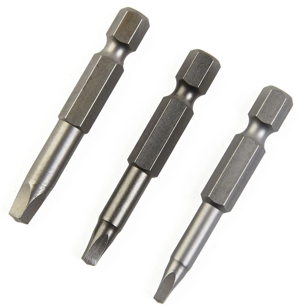 3X Repair Screwdriver Bits for Square Drill (50mm Long)