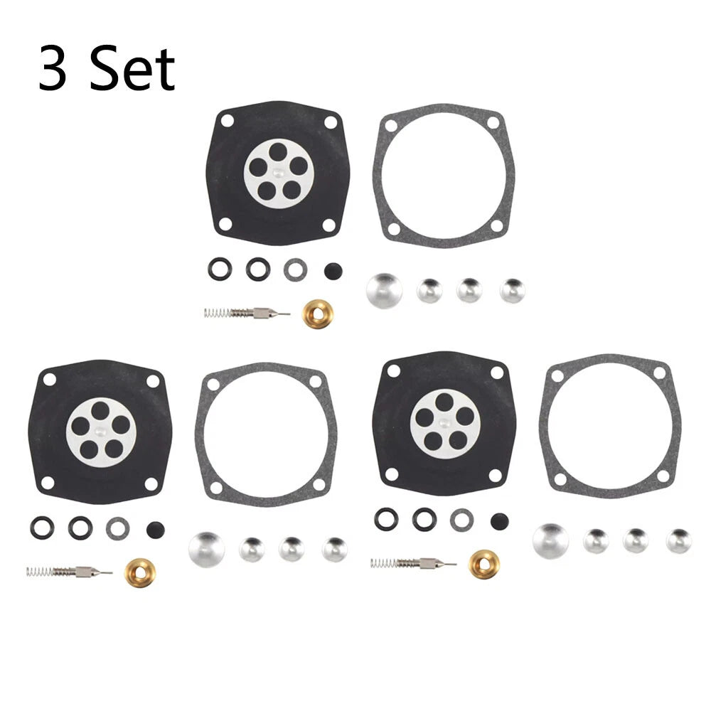 Set of 3 Carburetor Rebuilt Kits for Tecumseh Jiffy Ice Auger 30 & 31 (630978, 630932)