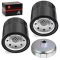2 Oil Filters w/Tool for Yamaha Grizzly YFM350 YFM400 YFM450 YFM550 YFM660 YFM700
