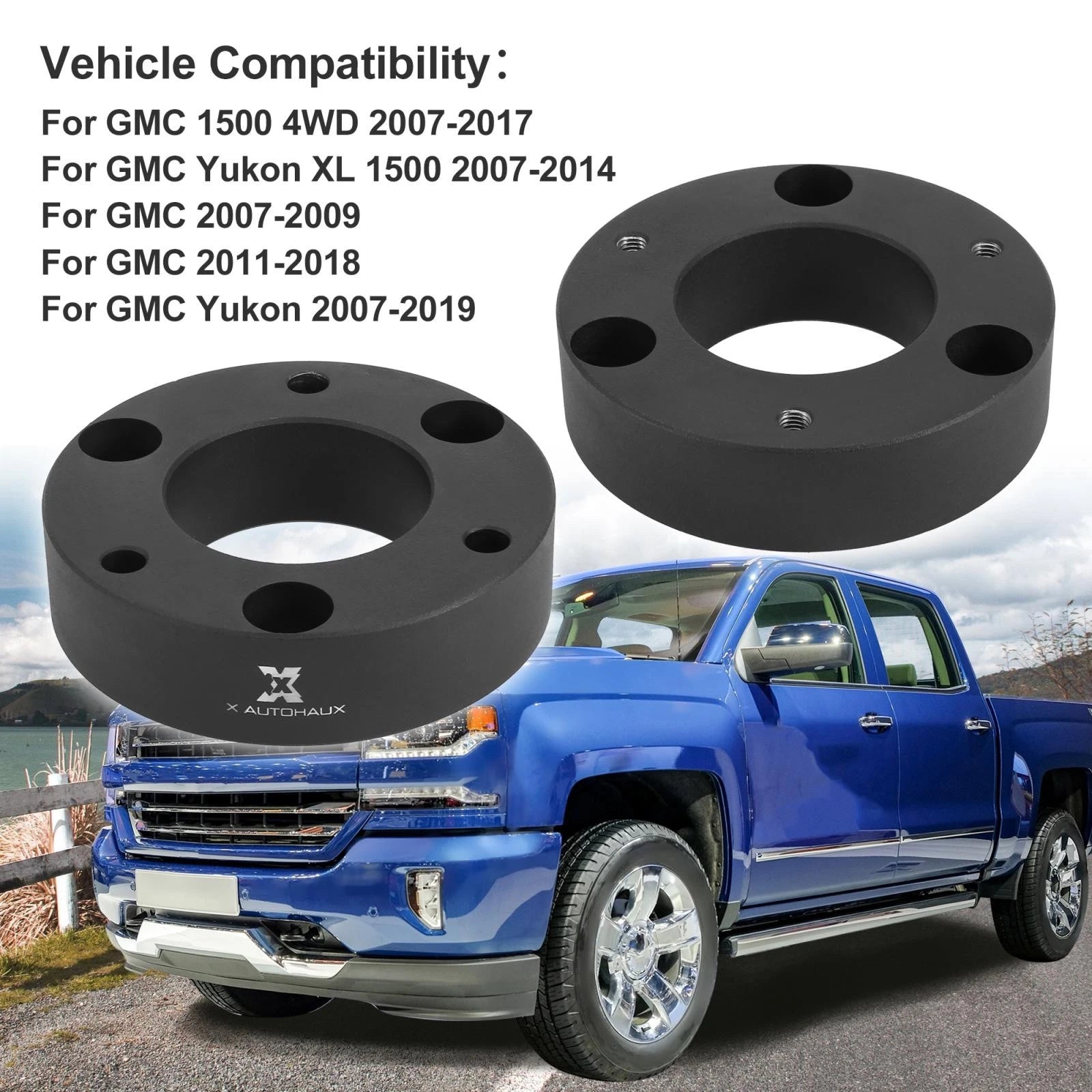 2.5 Inch Front Leveling Lift Spacers Kit for Silverado Sierra 1500 (2007–2017)