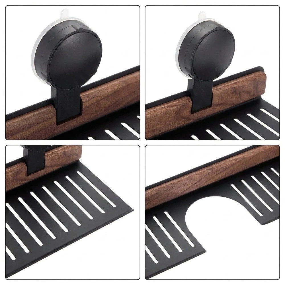 40cm Suction Cup Shelf for Bathroom Kitchen Space Saving Storage