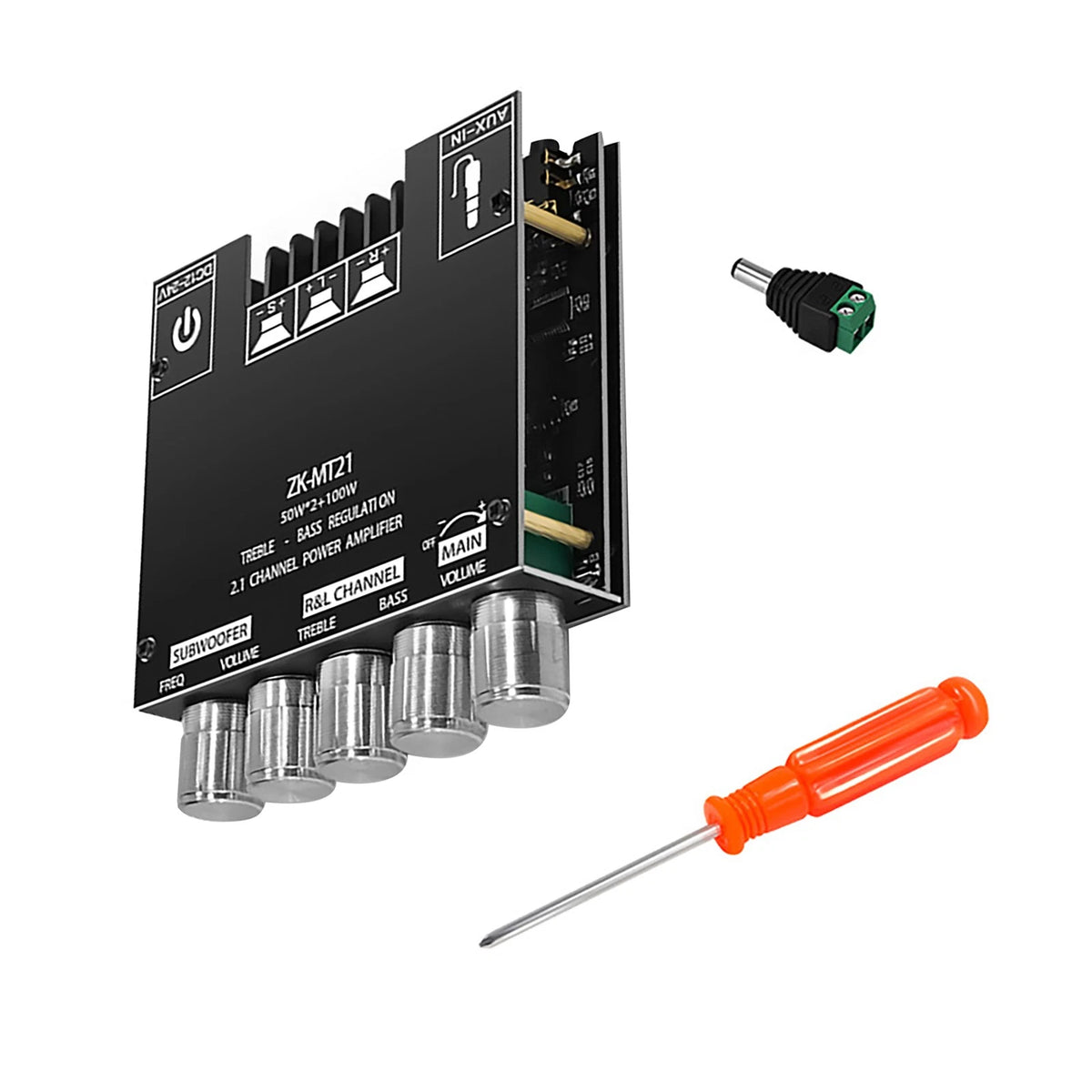 2.1 Channel Bluetooth 5.0 Subwoofer Amplifier Board for Speakers (20-100W, 4-8Ω)
