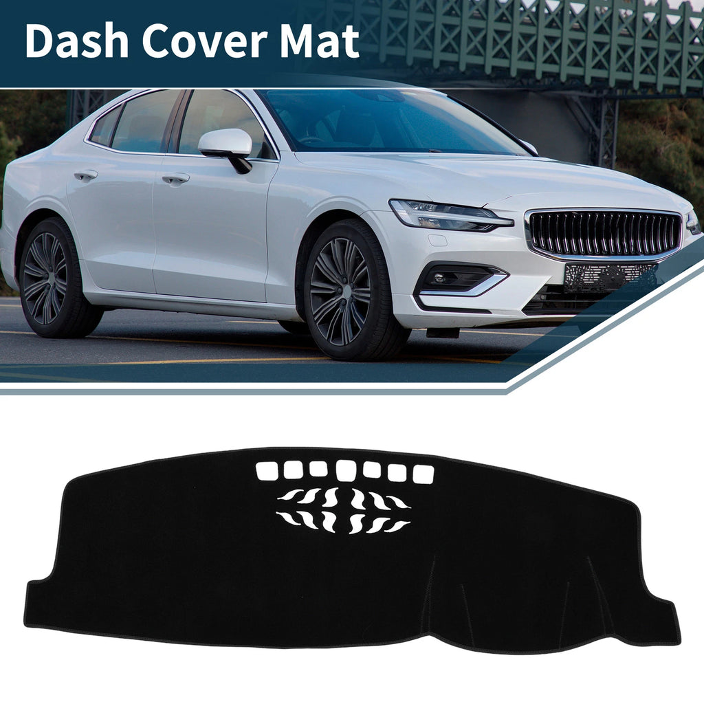Dashboard Cover Mat for Volvo S90 (2017–2019) Sun Protector Black