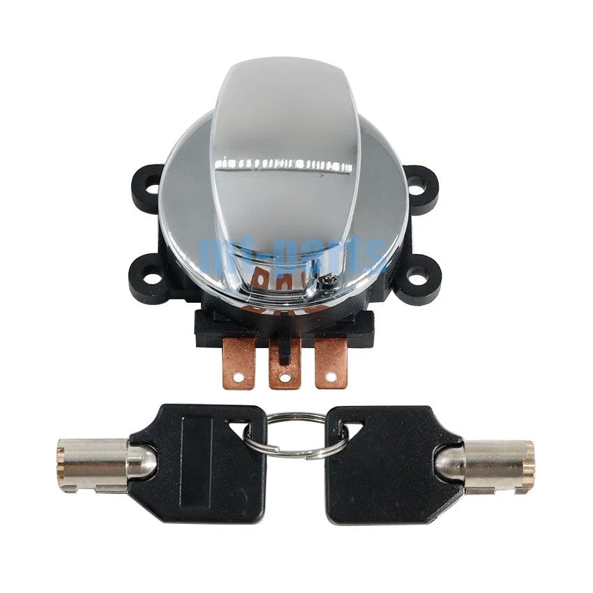 Chrome Ignition Key Switch Kit for Harley-Davidson Softail Custom (2007–2010)