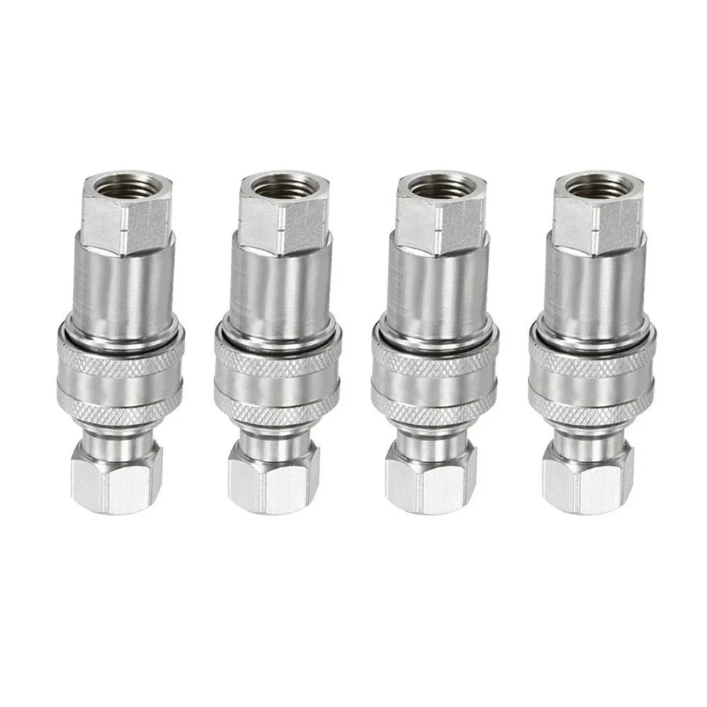 4Pcs Hydraulic Quick Connect Coupler M14x1.5mm for Hydraulic Machinery
