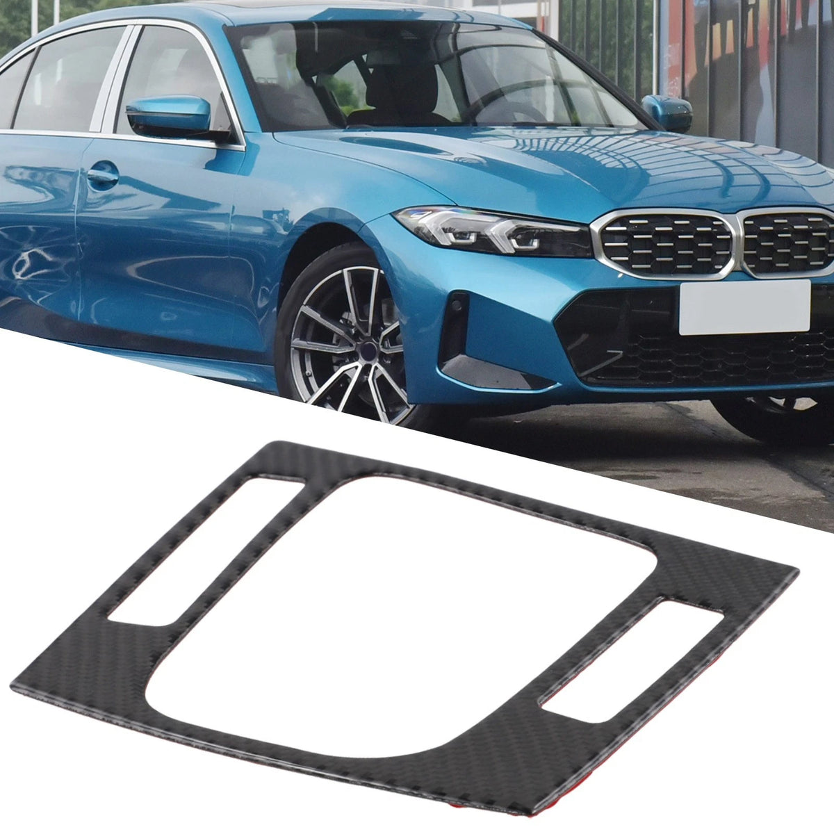 Carbon Fiber Gear Shift Panel Cover Trim for BMW M3 E46 (1998–2005)