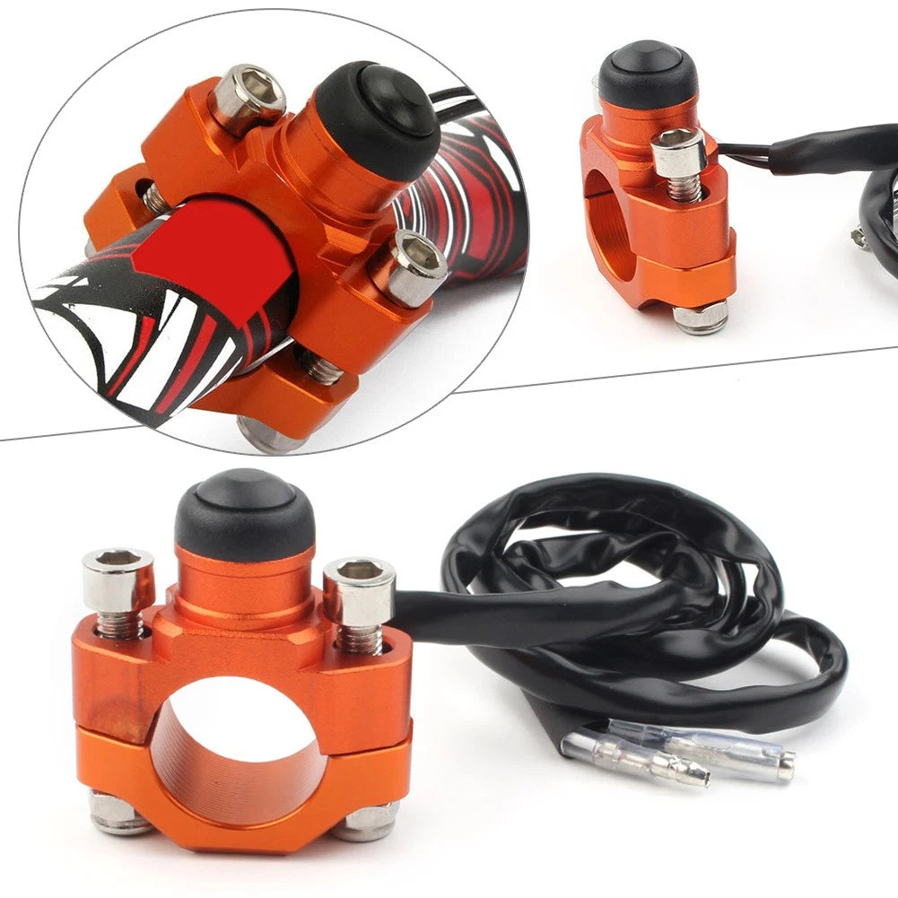 Universal Rotating Bar Clamp Start Stop Switch Button for 7/8" 22 Handlebar New