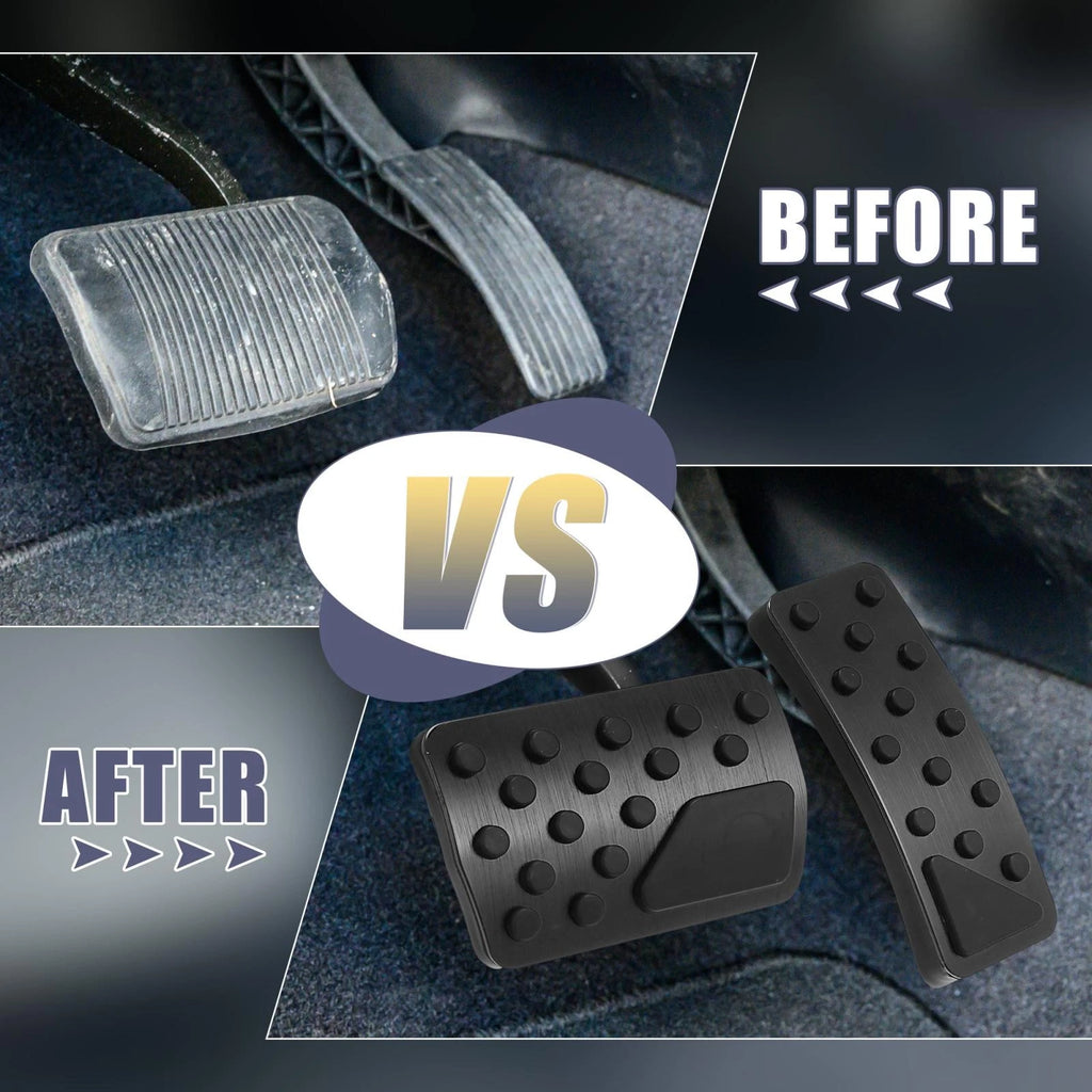 Brake Pedal Pad and Accelerator Cover Set for Jeep (2011–2021) Black