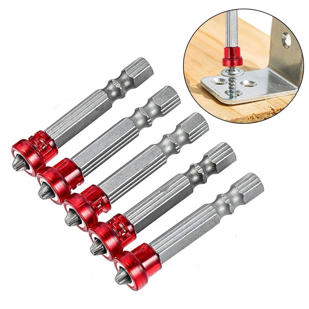 Set of 5 Magnetic Screwdriver Bits for Plasterboard