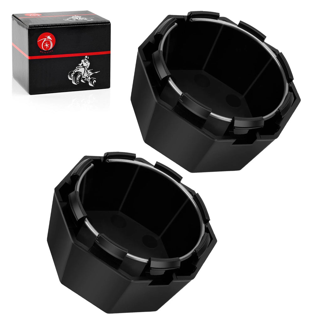 Set of 2 Black Center Wheel Hub Caps for Polaris Sportsman 570 SP (2015–2016)