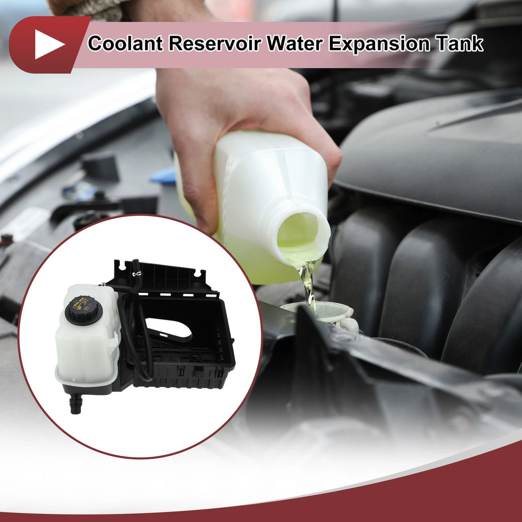 Coolant Expansion Overflow Tank with Cap for Ford F-250 Super Duty (2011–2016)
