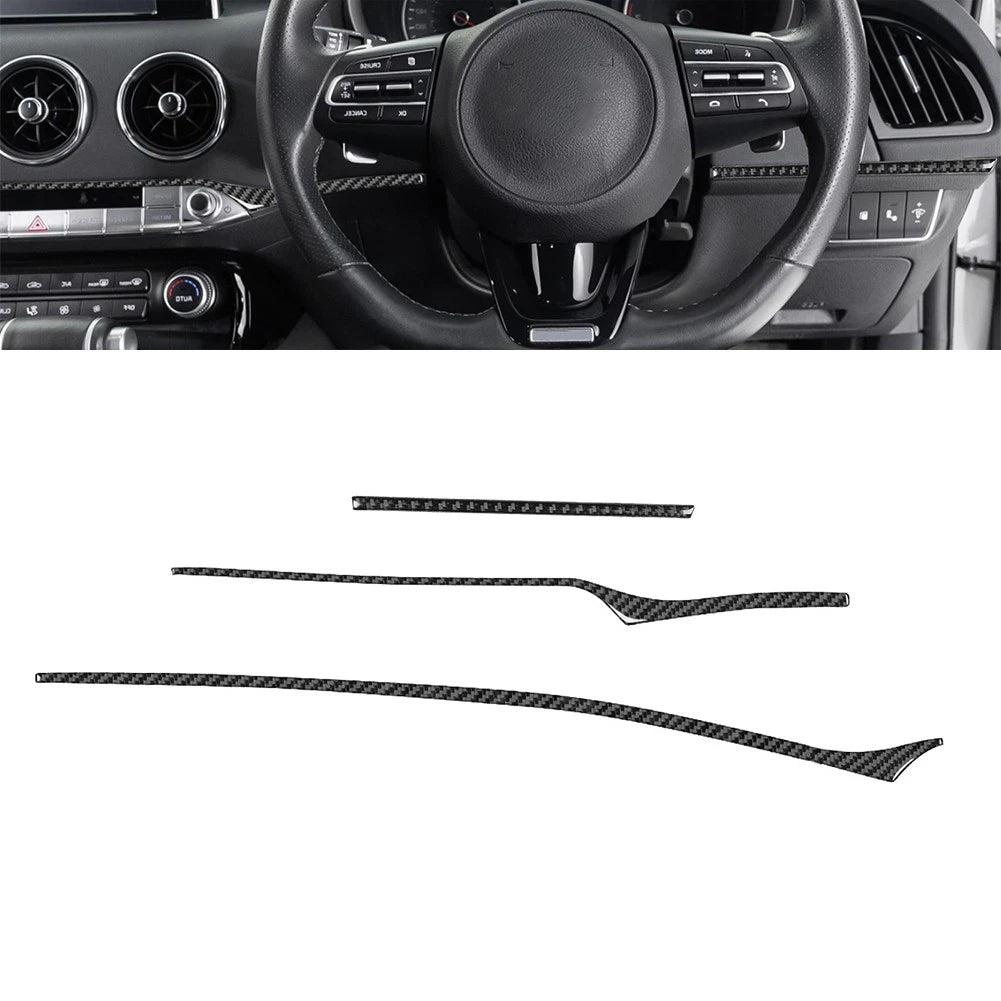 RHD Instrument Dashboard Panel Cover Trim Strips for Kia Stinger (2018–2023)