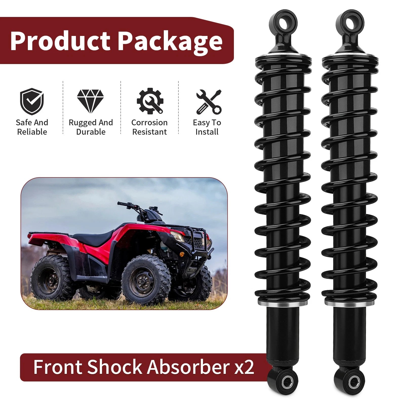 Front Shock Absorber for Honda Foreman 500 TRX500FPM (2008–2009, 2011–2013)