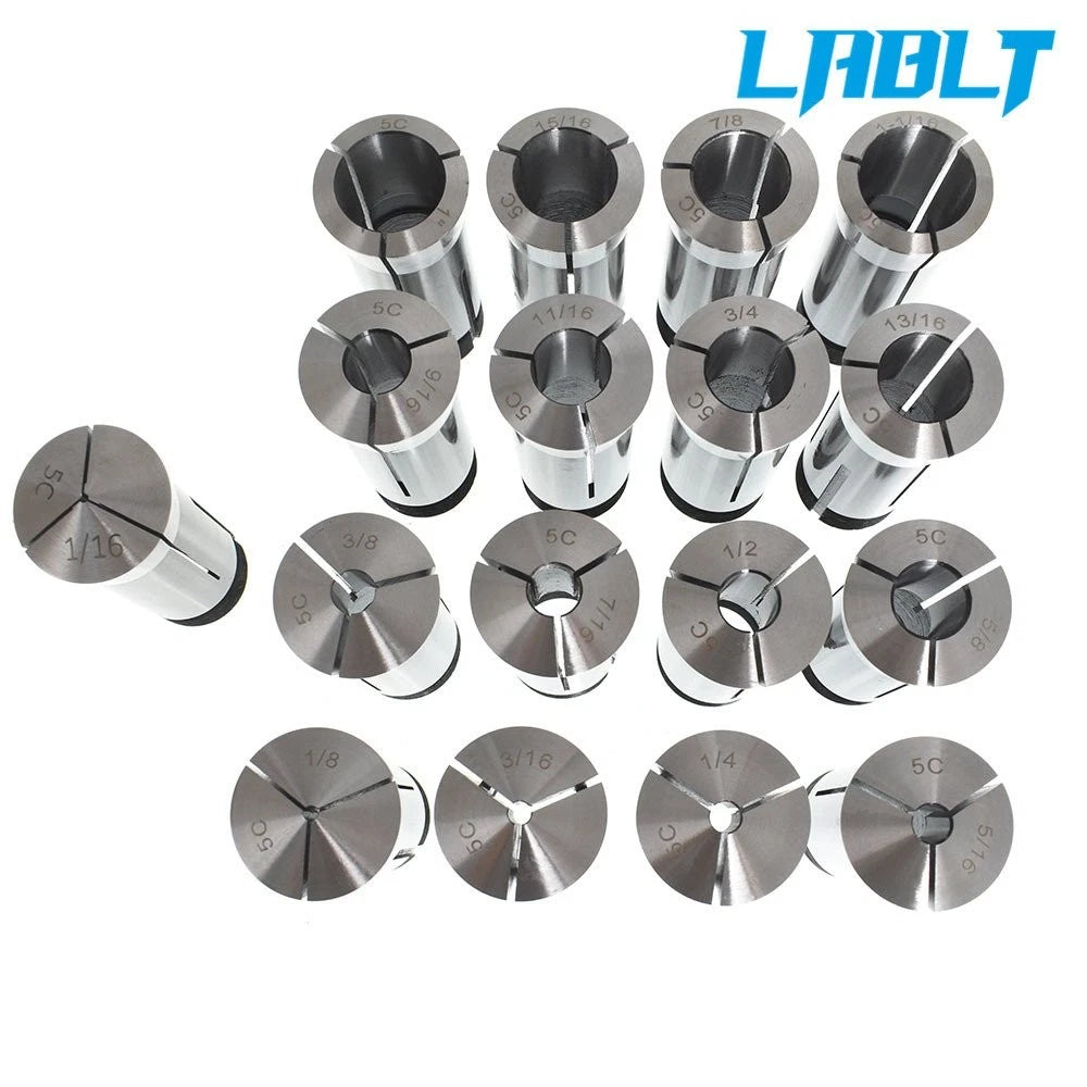 17PC 5C Round Collet Set for LABLT (1/16 - 1-1/16")