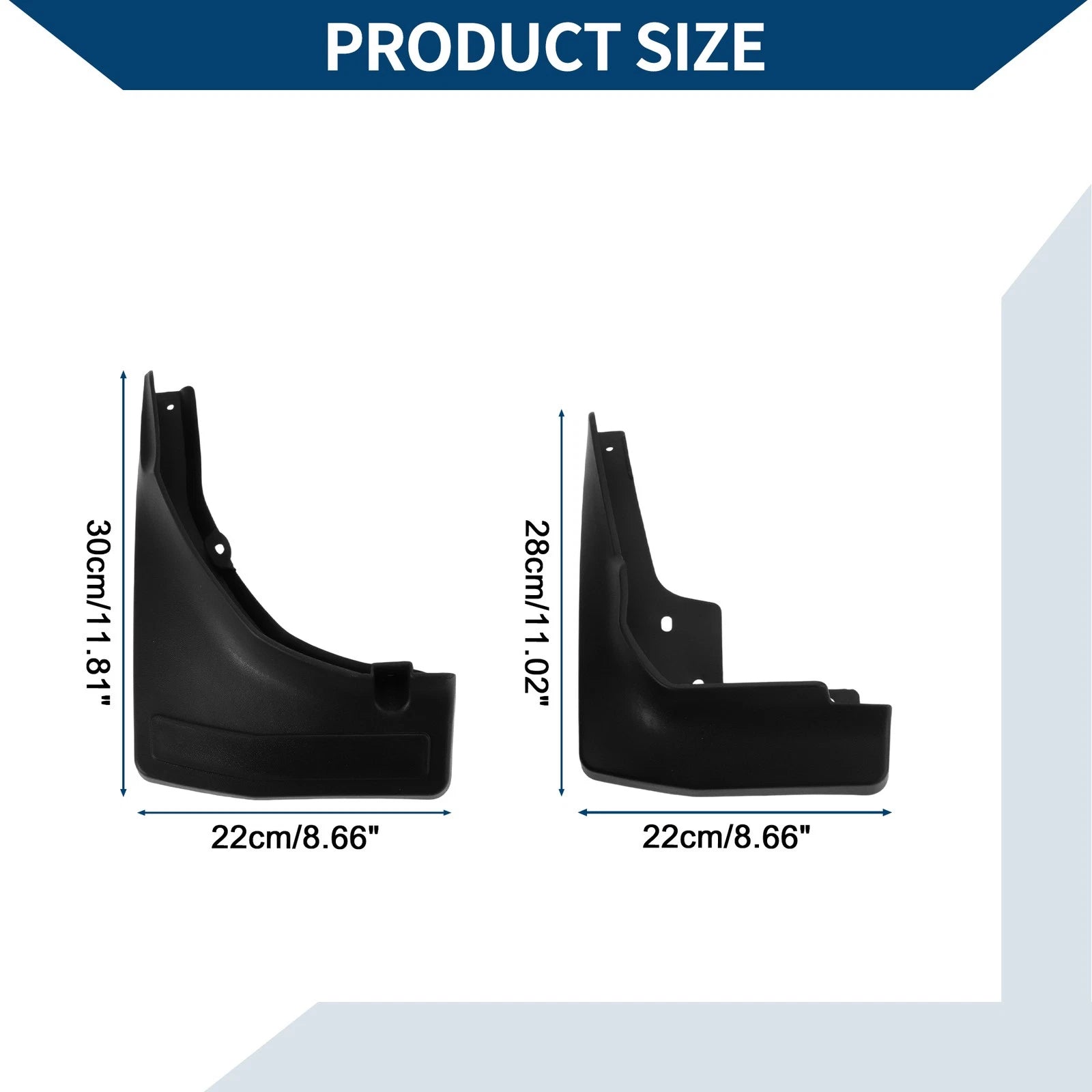 Mud Flaps Splash Guards 1 Set for Mercedes-Benz GLC (2014–2016)