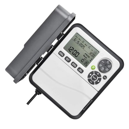 12-Station Sprinkler Controller with Rain Delay & Seasonal Adjustment