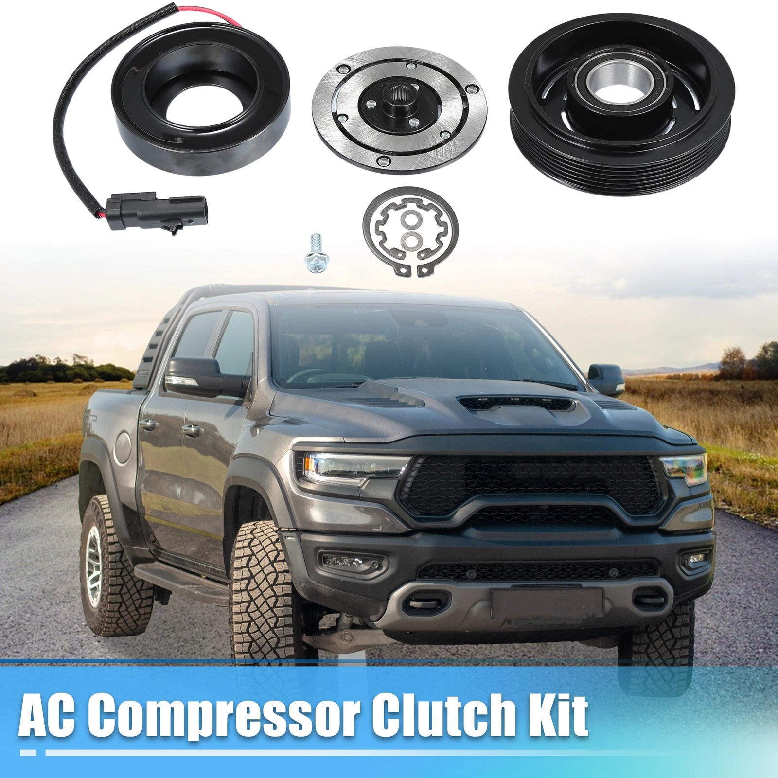 AC Compressor Clutch Set for Dodge Ram 3500 (1994–2005) A/C Clutch Assembly