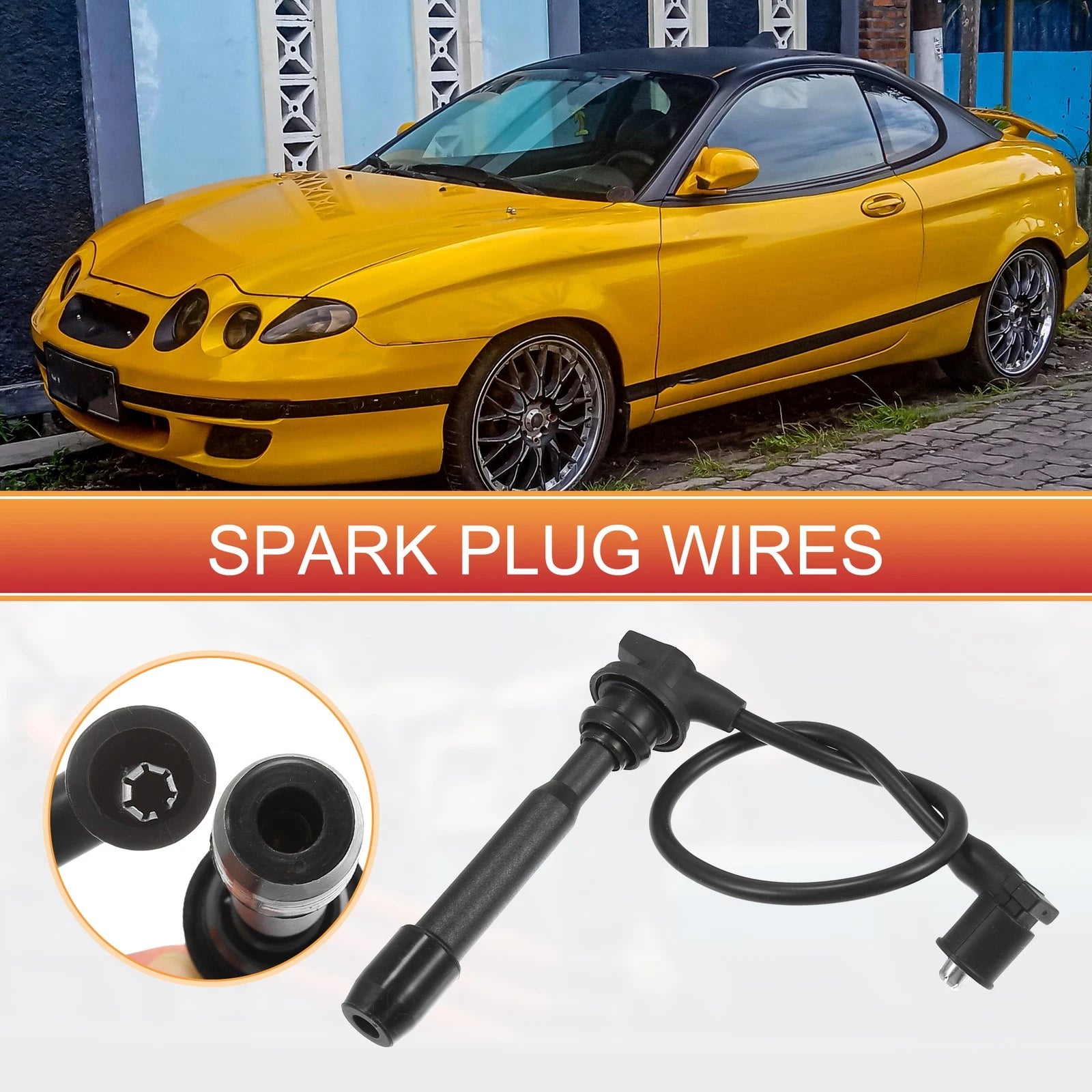 Spark Plug Wire Ignition Coil Cable Replacement Set for Hyundai Elantra (2011–2018)