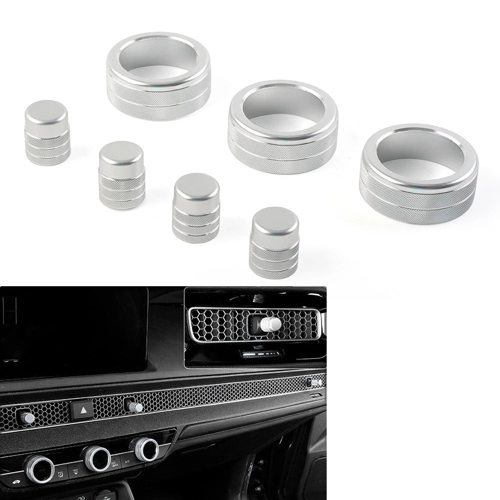 Switch Knob Ring Cover for Honda Civic (2022–Present) & CR-V (2023–2024) Silver