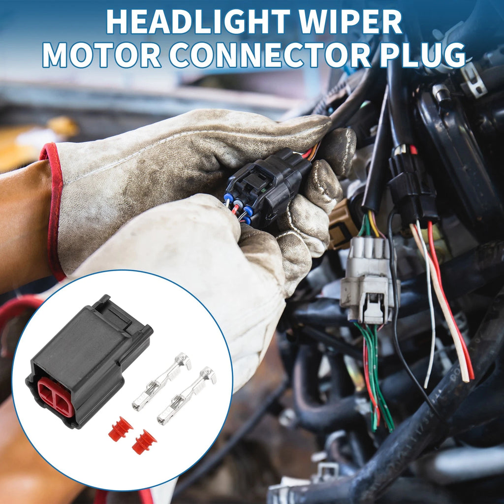Headlight Wiper Motor Connector Plug 2 Pin for Toyota Lexus (2006–2024)