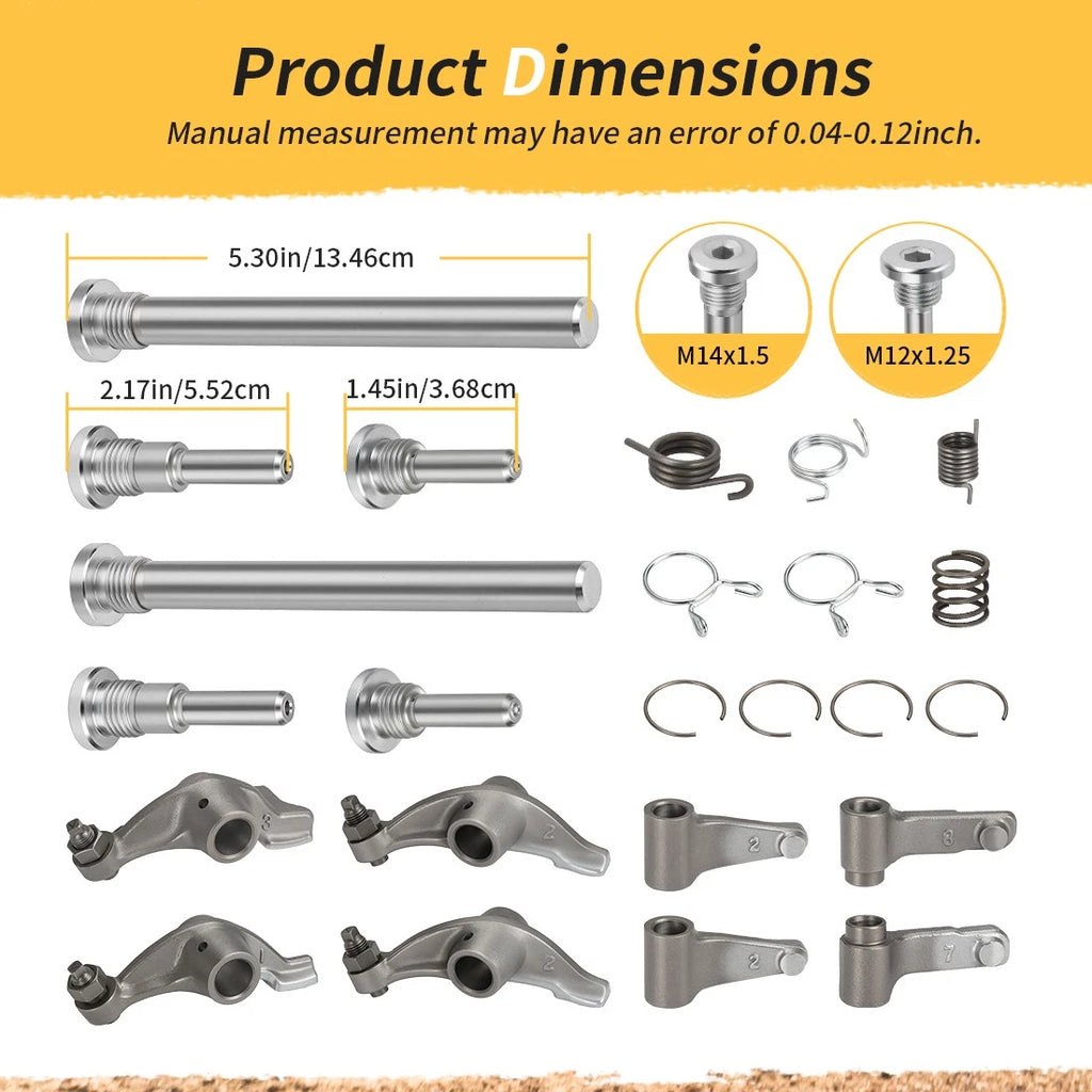 Engine Valve Rocker Arm Shaft Kit for Honda Sportrax TRX400EX TRX400X XR400R (1999–2009)