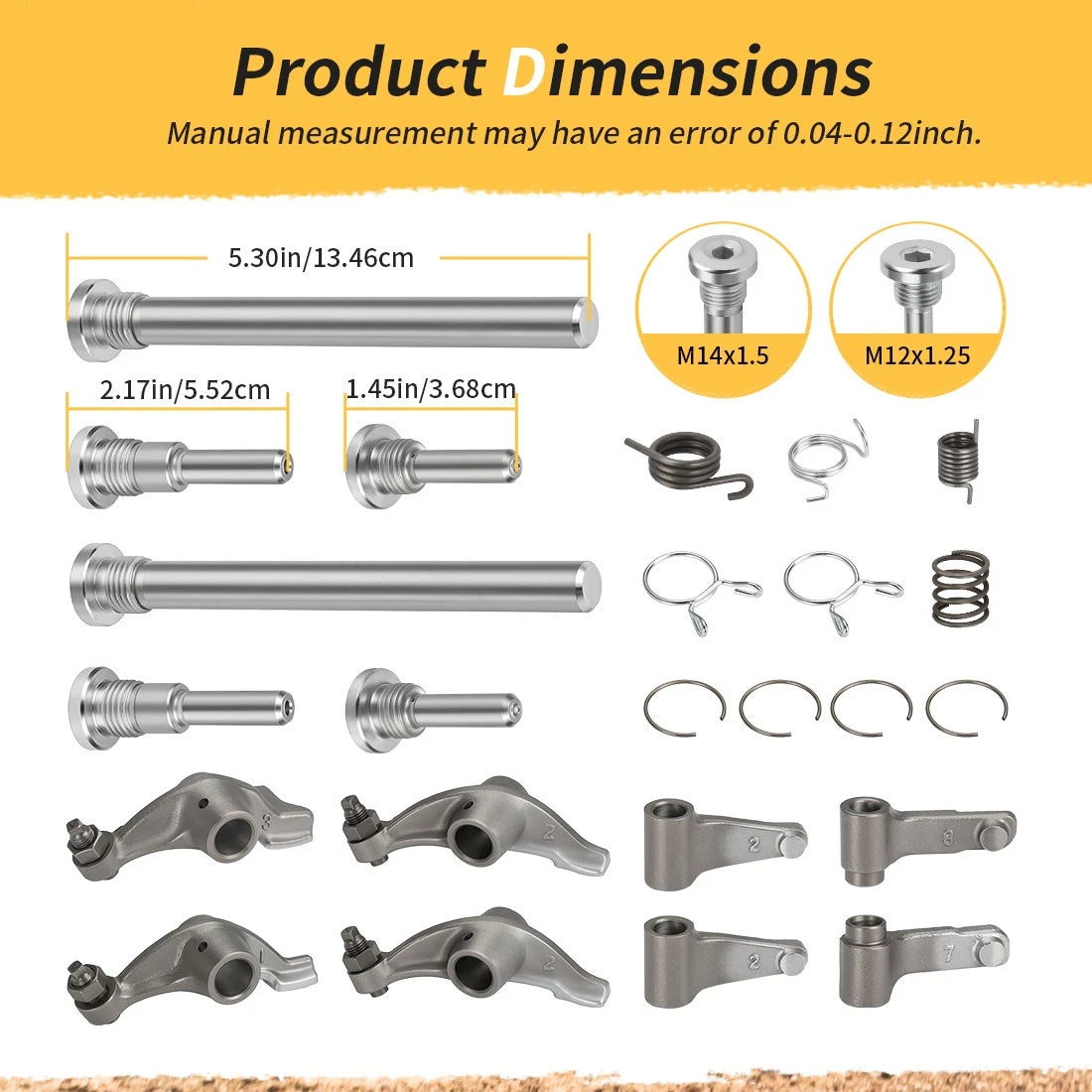 Engine Valve Rocker Arm Shaft Kit for Honda Sportrax TRX400EX TRX400X XR400R (1999–2009)