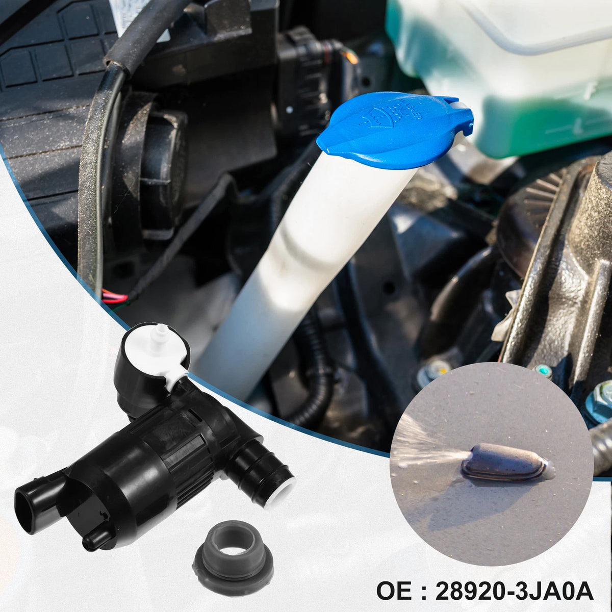 Windshield Washer Motor Pump with Grommet for INFINITI JX35 (2013) 28920-3JA0A