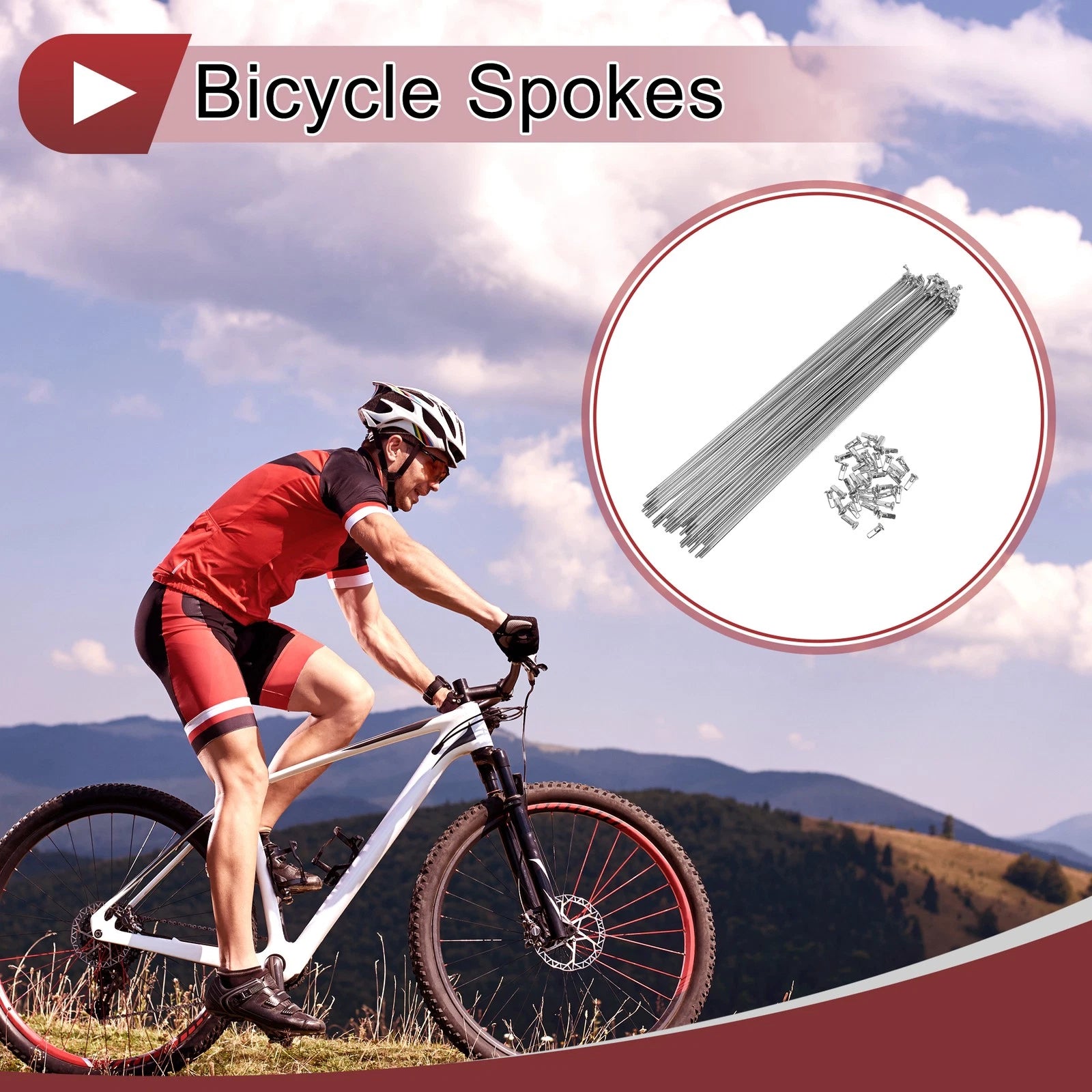 Bicycle Spokes 280mm Steel Galvanized Set for 12G Wheel Build (2000–2000)