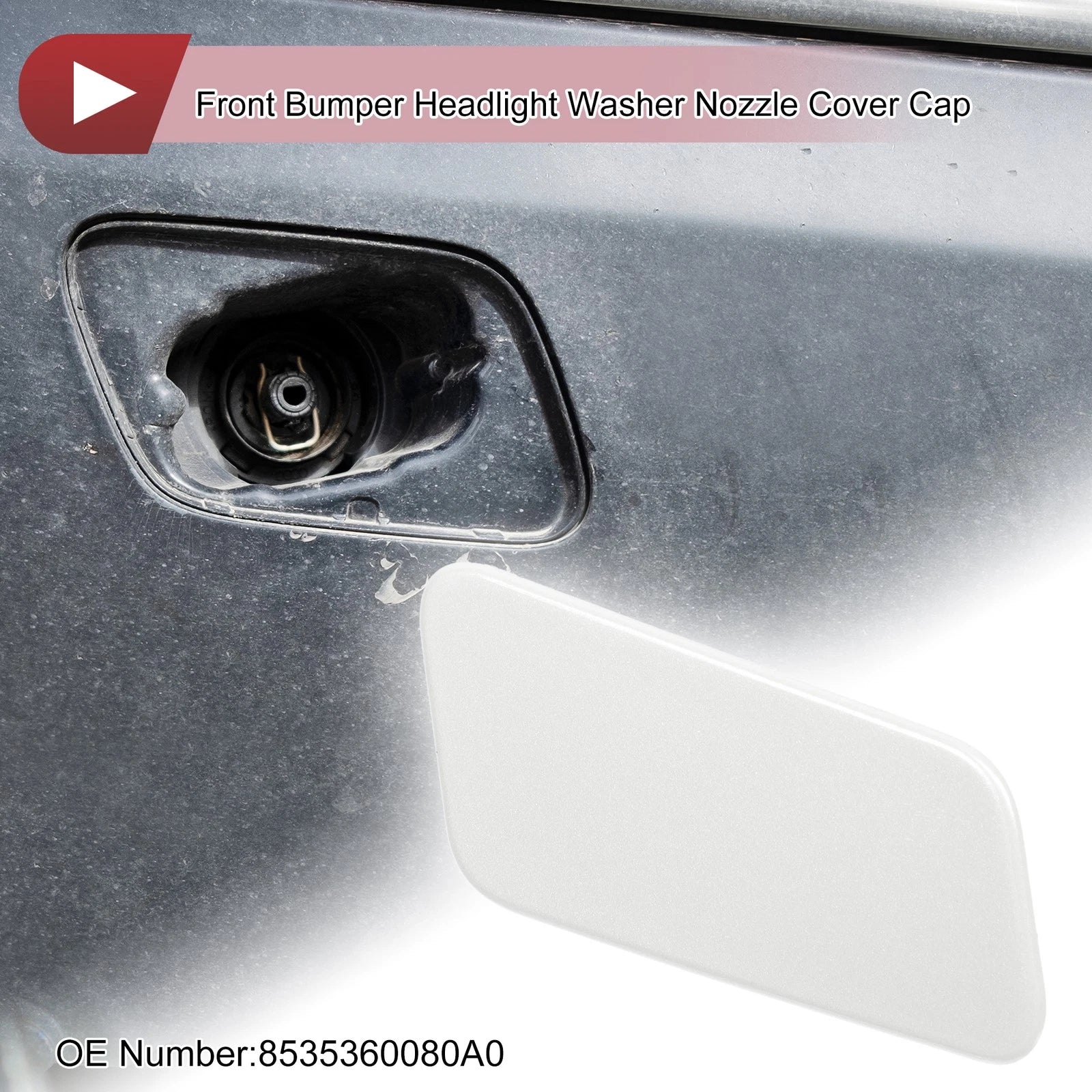 Front Right Washer Nozzle Cover Cap for Lexus LX570 (2016–2021) White