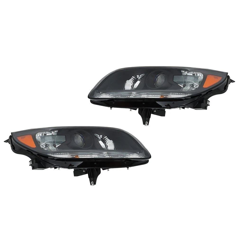 Halogen Headlights for Chevy Malibu LS LT (2013–2016) Left + Right Black