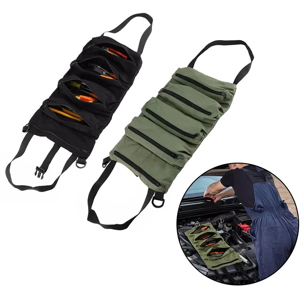 Tool Roll Up Bag for Gardening and Woodworking Tools