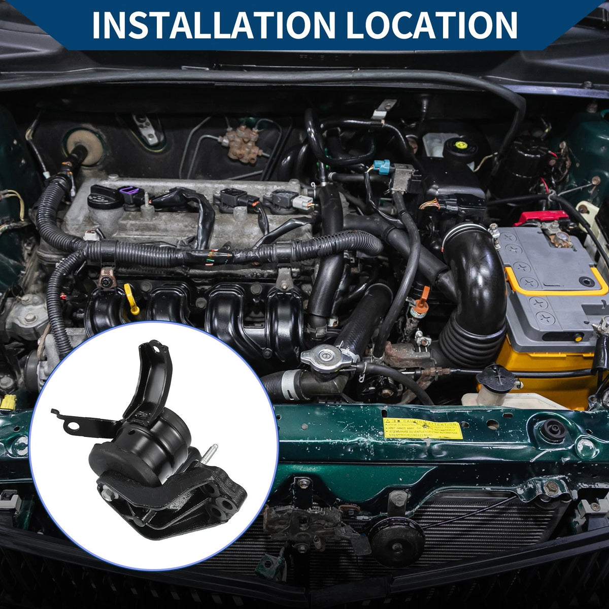 Engine Motor Mount Right OEM Replacement for Toyota Yaris (2005–2010)