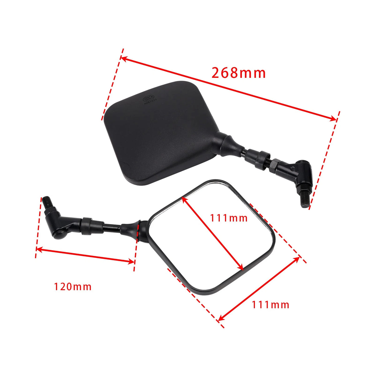 Rear View Mirror Set for Suzuki DR650SE DR650S DR650R Daker (1990–2023)