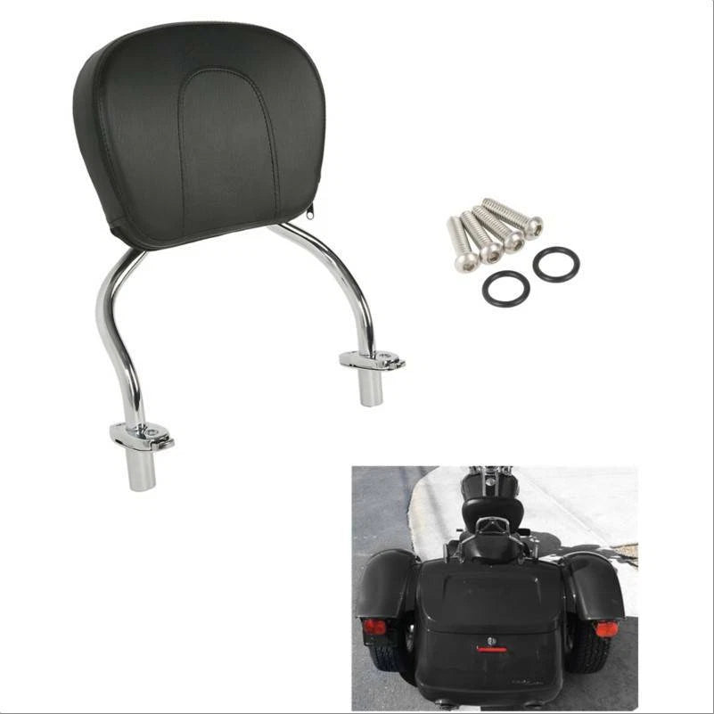 Chrome Detachable Sissy Bar Pad w/ Backrest for Harley FLRT FreeWheeler (2015–2025)