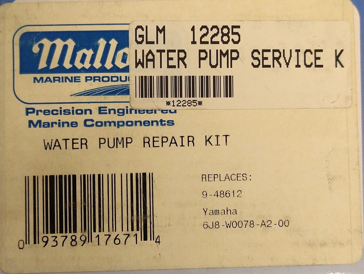 Water Pump Repair Kit for Mallory 9-48612
