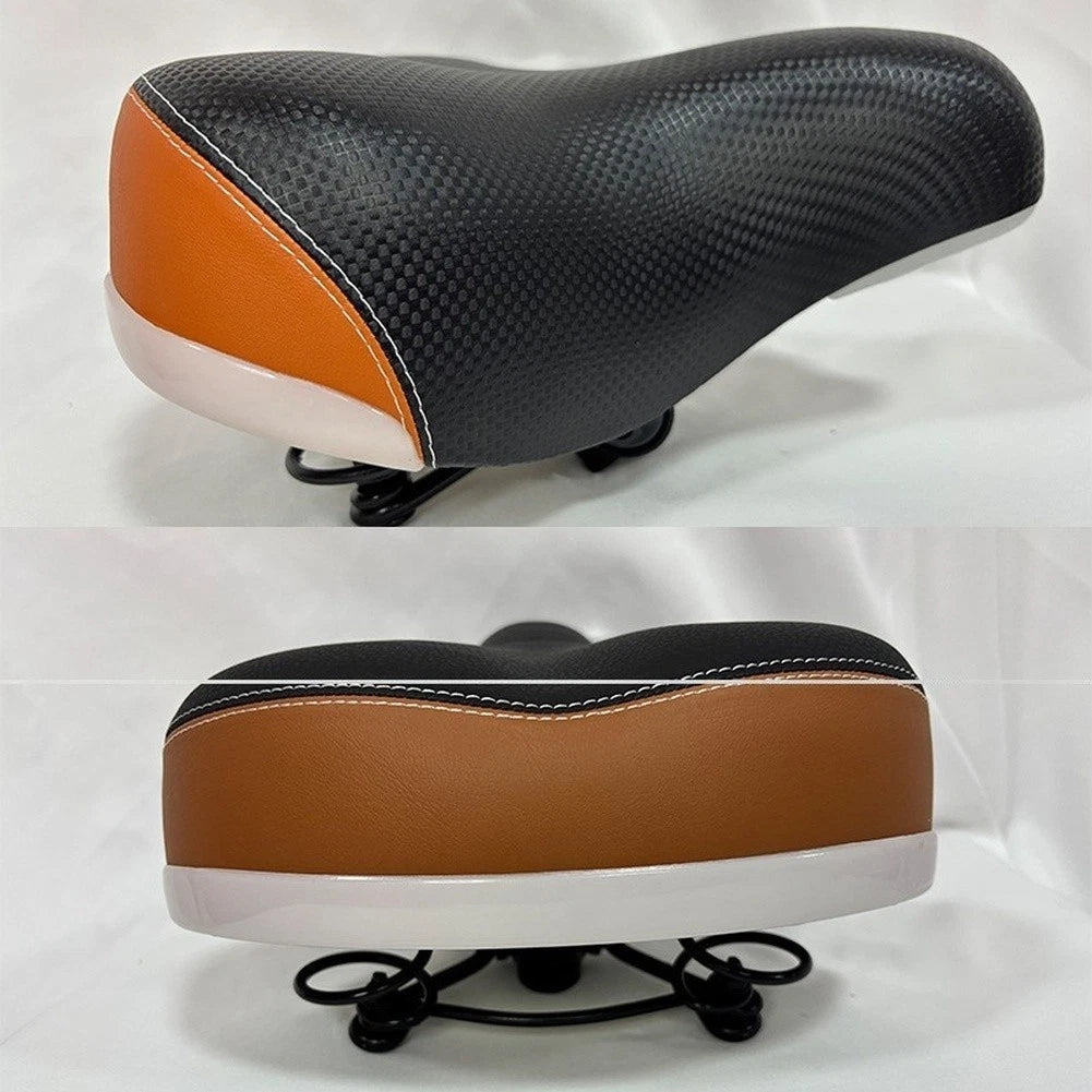 Black Bicycle Saddle with Steel Spring Frame 270 x 230 mm for E-Bikes