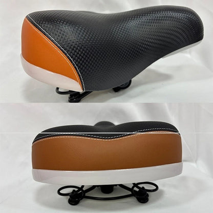 Black Bicycle Saddle with Steel Spring Frame 270 x 230 mm for E-Bikes