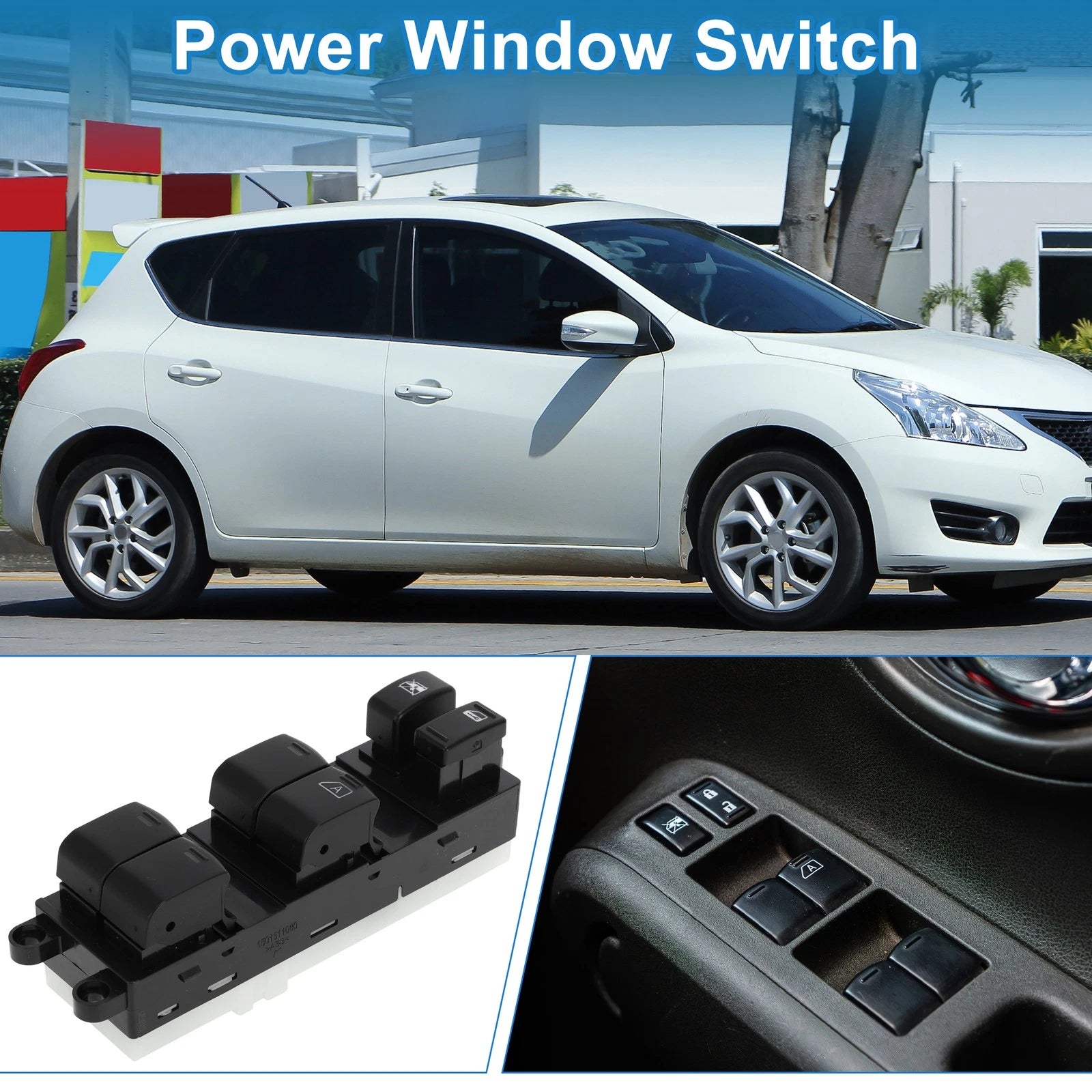 Front Right Power Window Switch for Nissan Tiida (2006–2010)