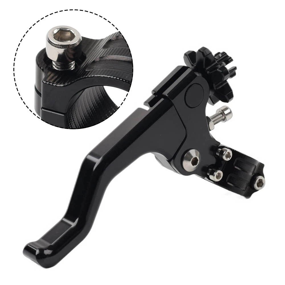 Black Stunt Clutch Lever Performance Cable Pull 7/8 1 Finger Universal Motor