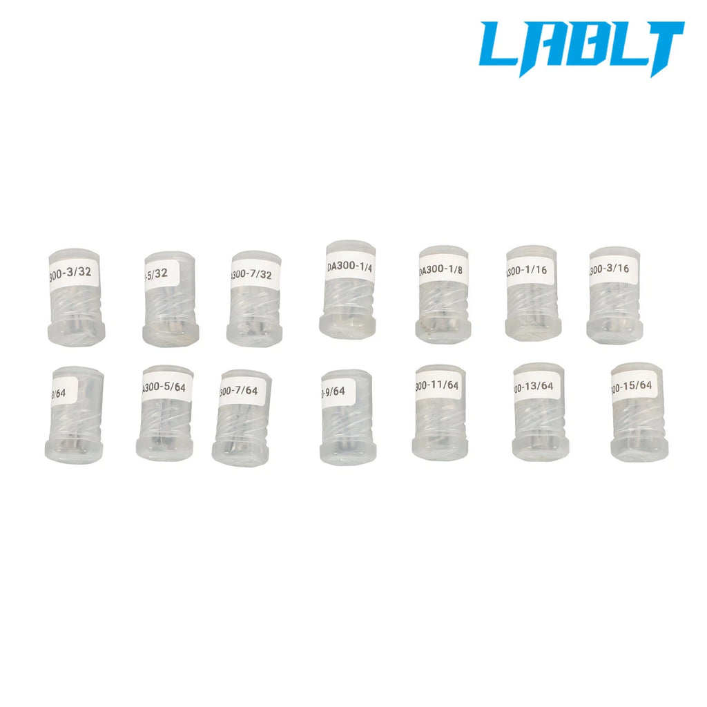 Set of 14 DA300 Precision Collets for (1/64" Collapse Range)