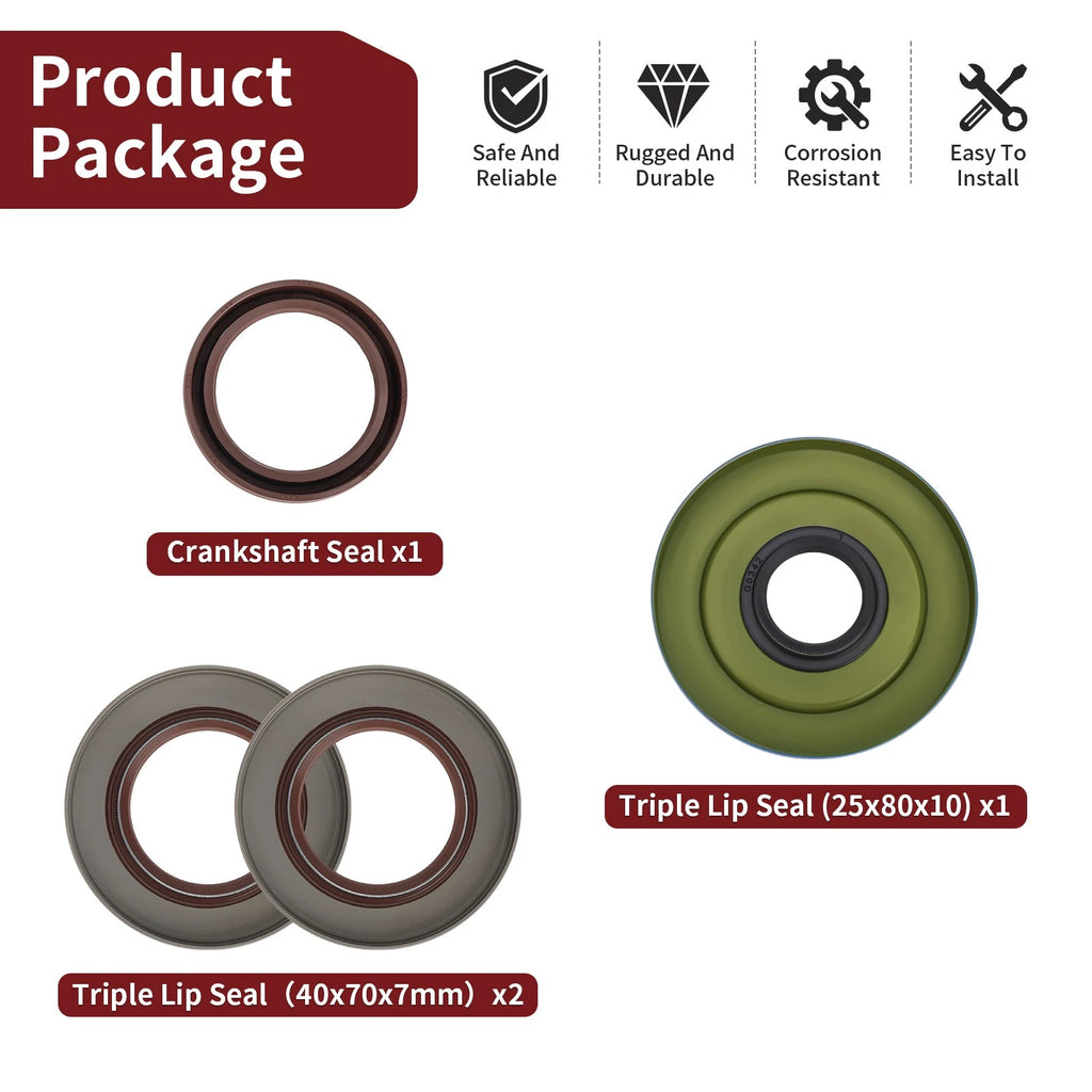 Transmission Seals Kit & Crankshaft Seal for Polaris Ranger RZR 900 1000 (2015–2023)