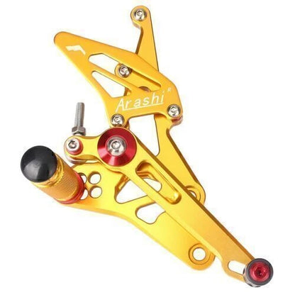 Adjustable Rearset Footpegs for Suzuki GSXR1000 (2009–2016) - Gold